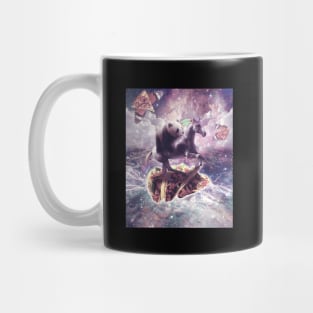 Space Panda Riding Unicorn - Pizza & Taco Mug